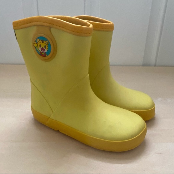 Shimajiro Toddler Rain Boots Yellow Size Japan 16 / US 8 (Tiger Boy) Pre-Owned - Picture 1 of 8
